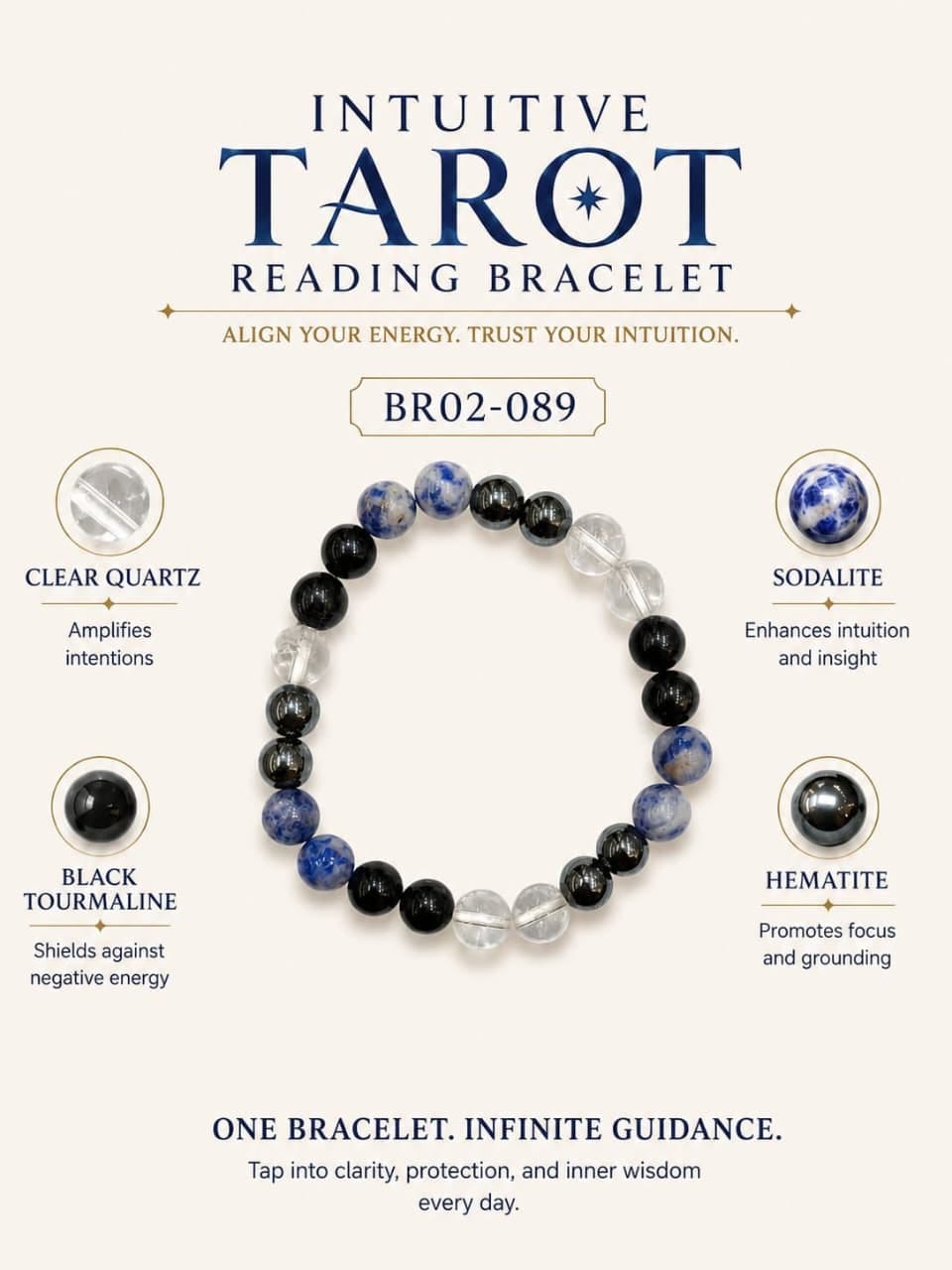 Intuitive Tarot Reading Bracelet BR02-089 By Destiny Star Stores