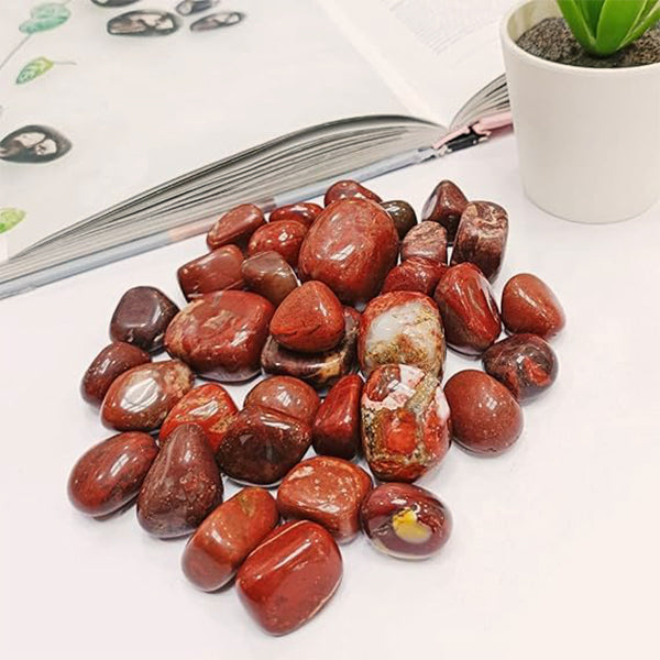 RED JASPER CRYSTAL TUMBLE 100 GRAM -  Grounding, Strength & Stability