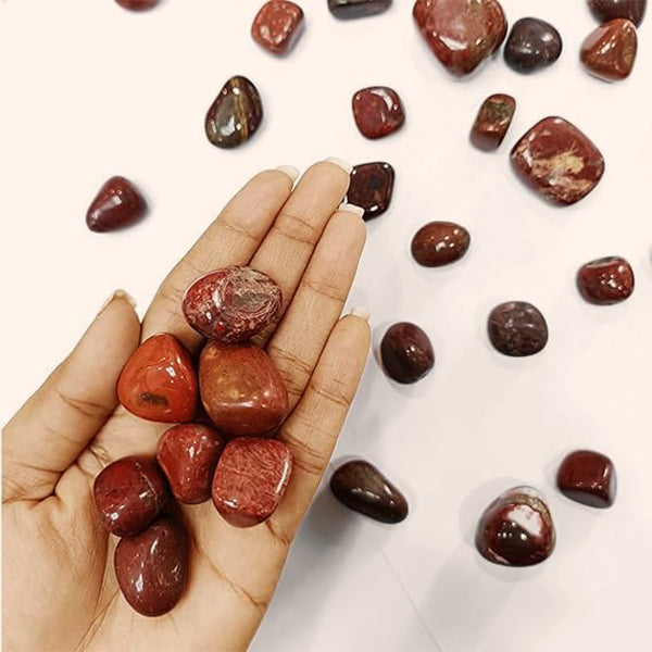 RED JASPER CRYSTAL TUMBLE 100 GRAM -  Grounding, Strength & Stability