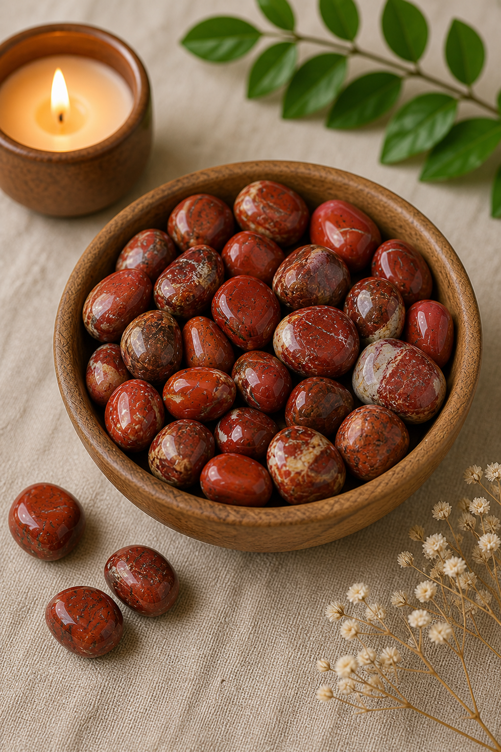 RED JASPER CRYSTAL TUMBLE 100 GRAM - Grounding, Strength & Stability