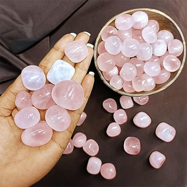 ROSE QUARTZ CRYSTAL TUMBLE 100 GRAM - Encourages self-love & confidence