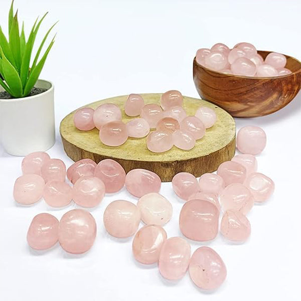 ROSE QUARTZ CRYSTAL TUMBLE 100 GRAM - Encourages self-love & confidence