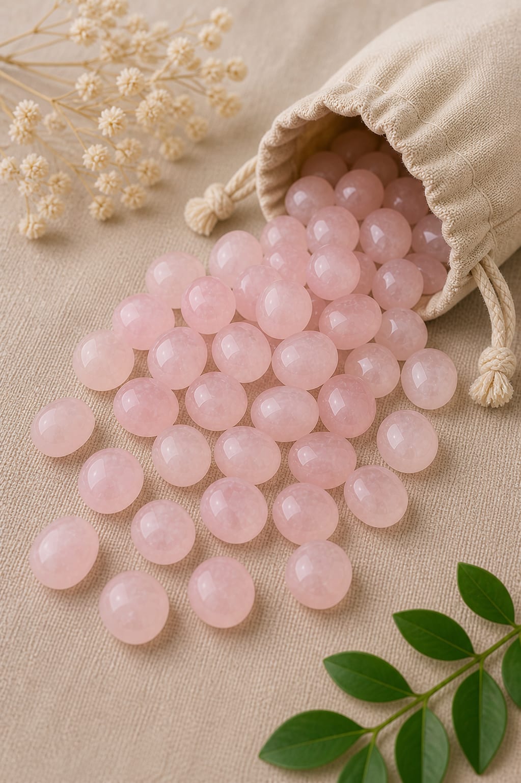 ROSE QUARTZ CRYSTAL TUMBLE 100 GRAM - Encourages self-love & confidence