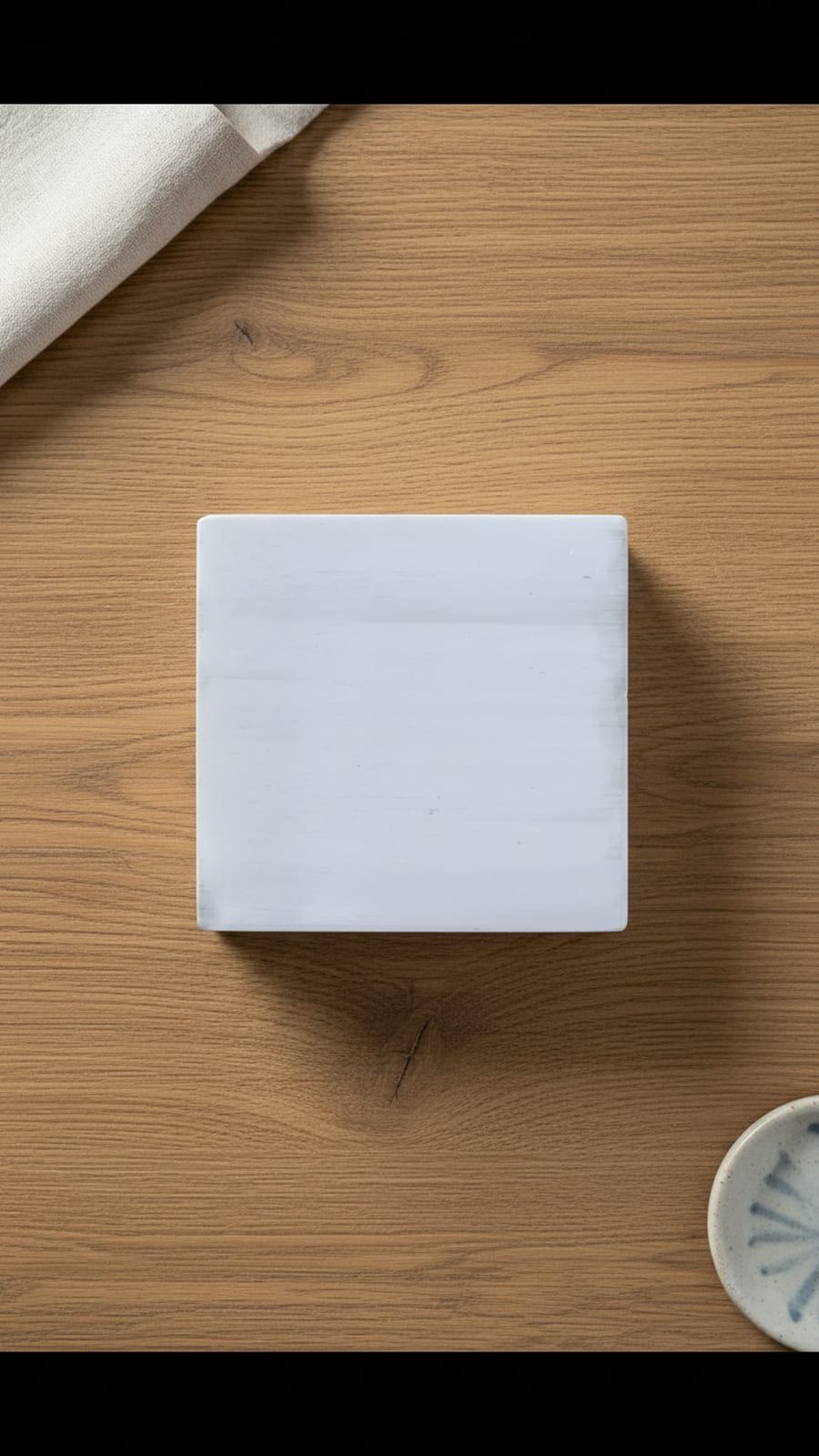 4 INCH - PLAIN SQUARE SELENITE CRYSTAL PLATE - Manifestation and intention-setting rituals