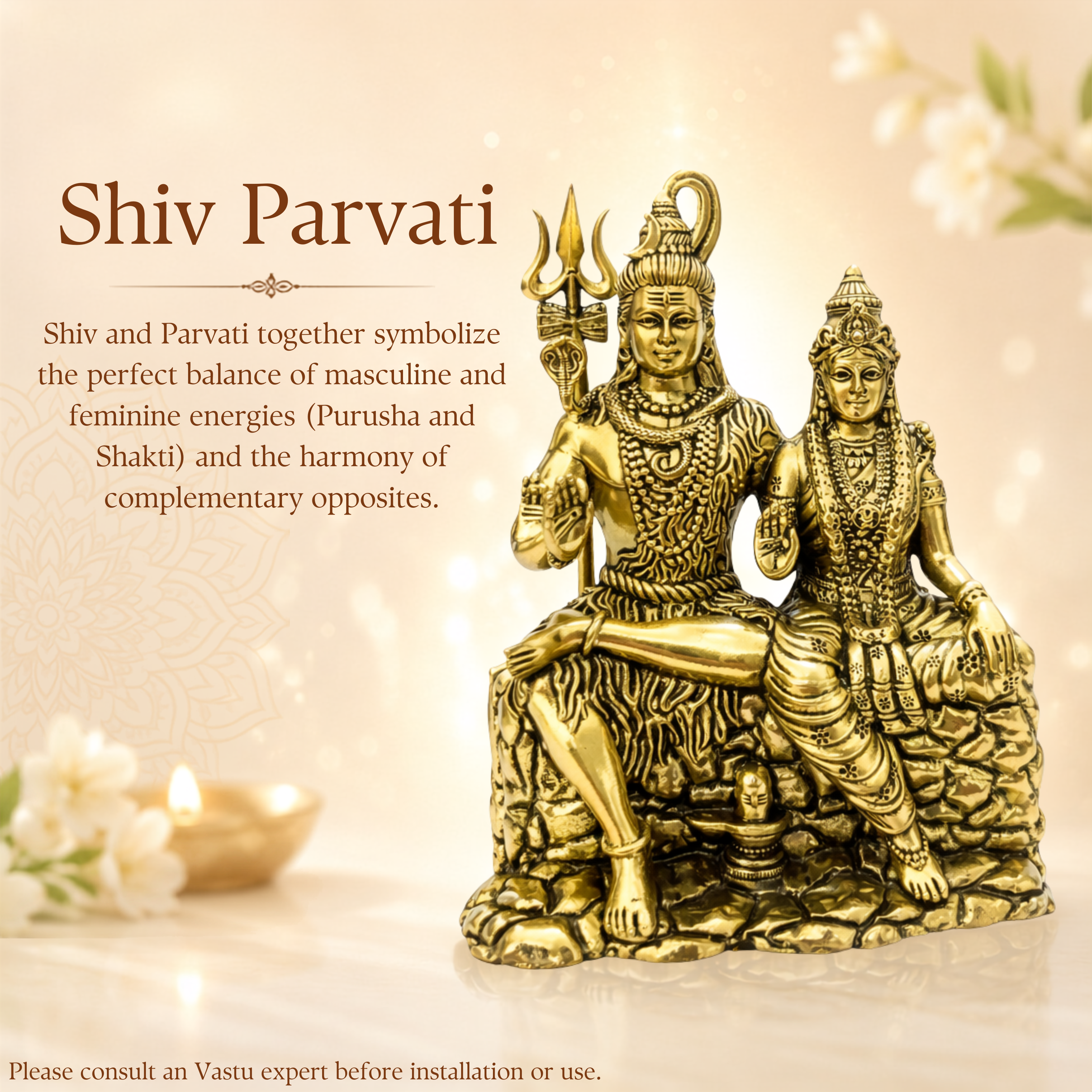 SHIV PARVATI JI PREMIUM BRASS STATUE