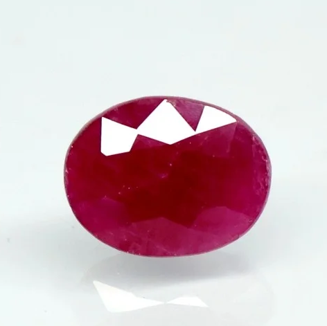 Natural Purplish Red Ruby |18H00| Certified Unheated | Oval Mixed Cut| 6.47 Rt | Report No. 9581D38686