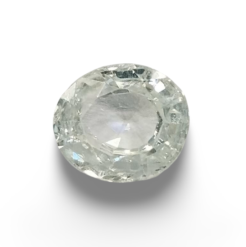 Natural White Zircon | Certified | Oval | Certificate No.: IGCDKBAJ46136