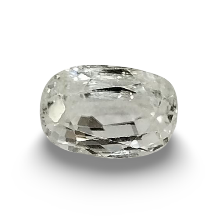 Natural White Zircon | Certified | Oval | Certificate No.: IGCDKBAJ46135