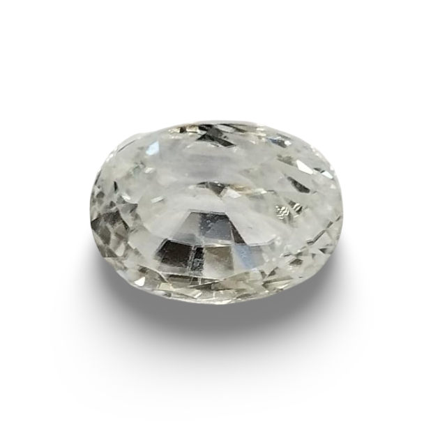 Natural White Zircon | Certified | Oval | Certificate No.: IGCDKBAJ46134