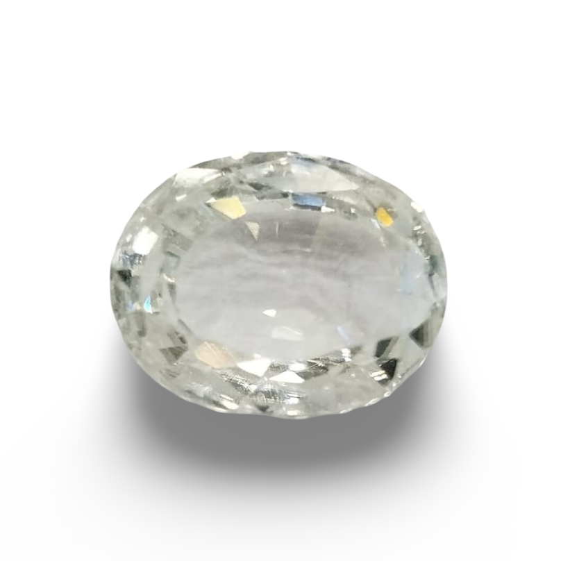 Natural White Zircon | Certified | Oval | Certificate No.: IGCDKBAJ46142