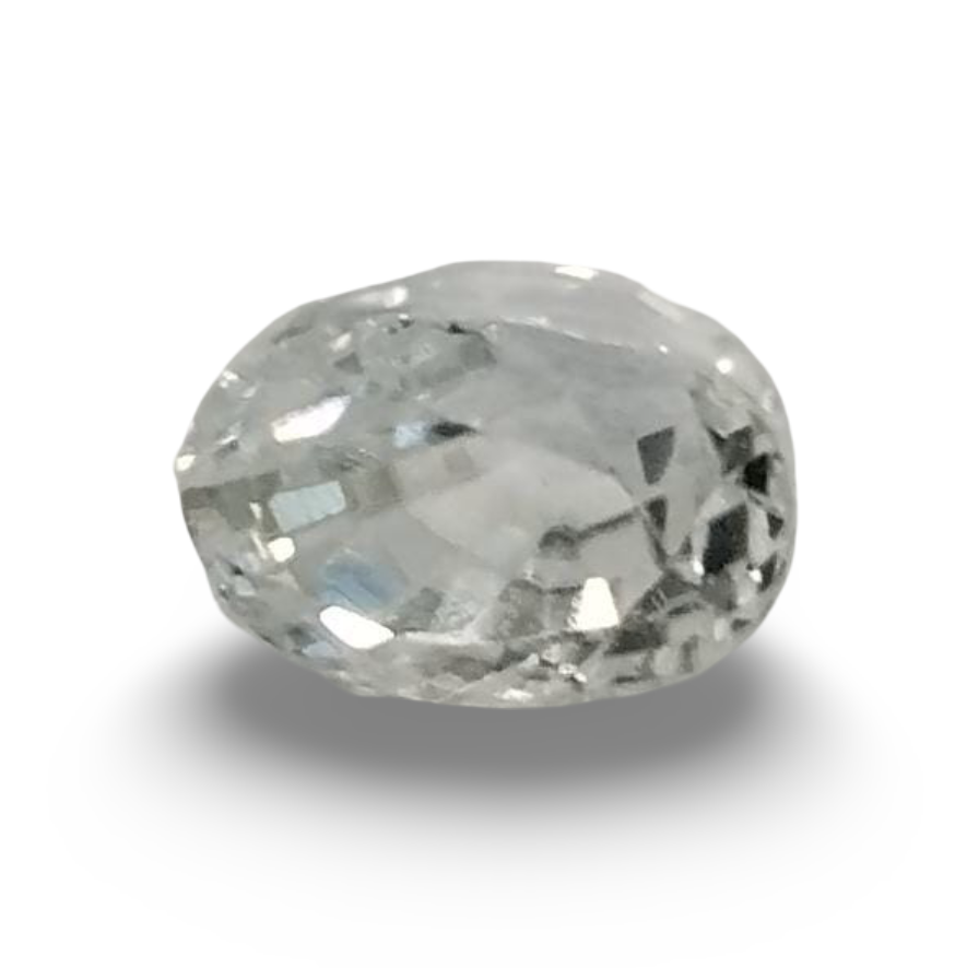 Natural White Zircon | Certified | Oval | Certificate No.: IGCDKBAJ46143