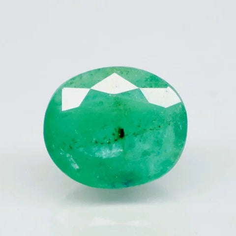 Natural Emerald |18H00| Govt. Lab Certified | Oval Mixed Cut | Green Report No.10210D41260