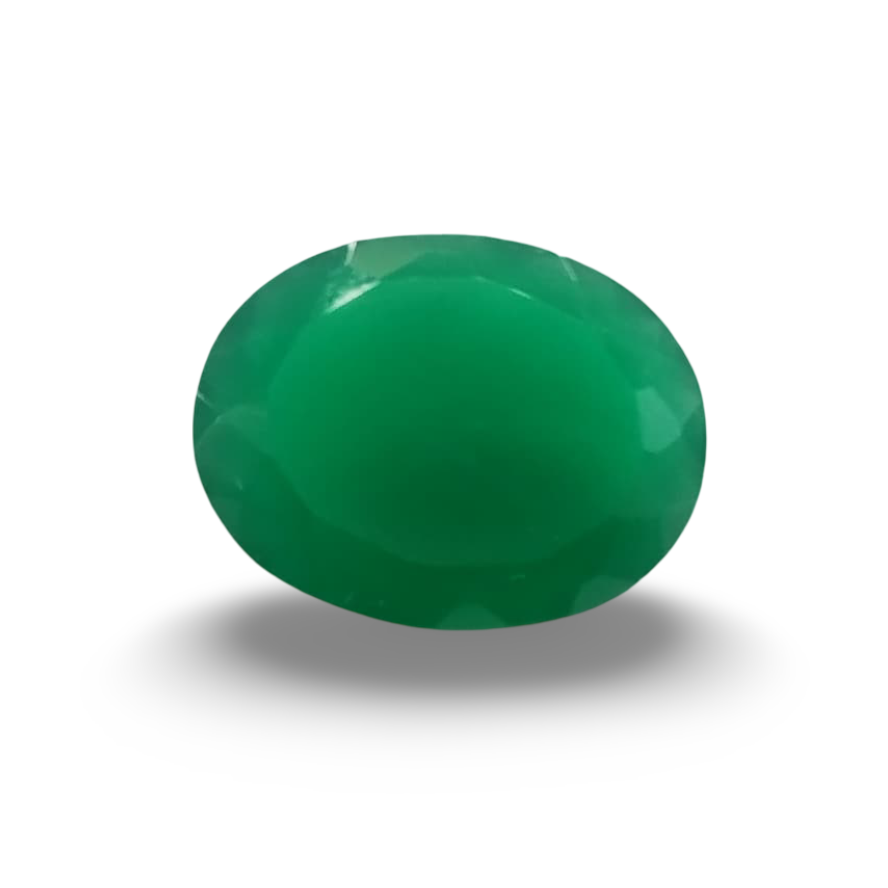 Natural Green Onyx |1H00| Oval Mixed | SRT Certified No : SRGTL30617
