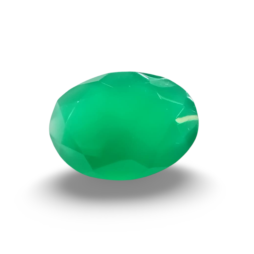 Natural Green Onyx |1H00| Oval Mixed | SRT Certified No : SRGTL30608