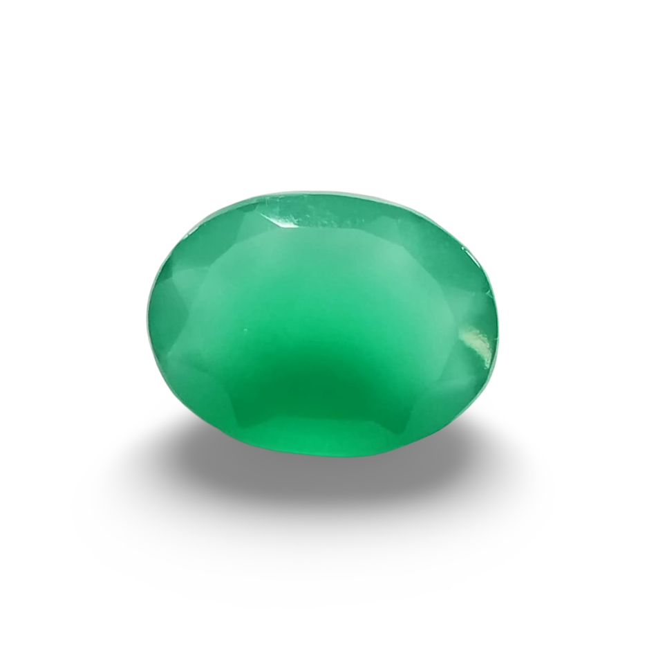 Natural Green Onyx |1H00| Oval Mixed | SRT Certified No : SRGTL30596