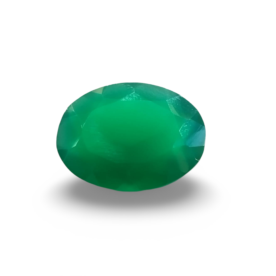 Natural Green Onyx |1H00| Oval Mixed | SRT Certified No : SRGTL30614