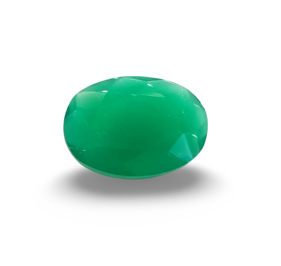 Natural Green Onyx |1H00| Oval Mixed | SRT Certified No : SRGTL30589