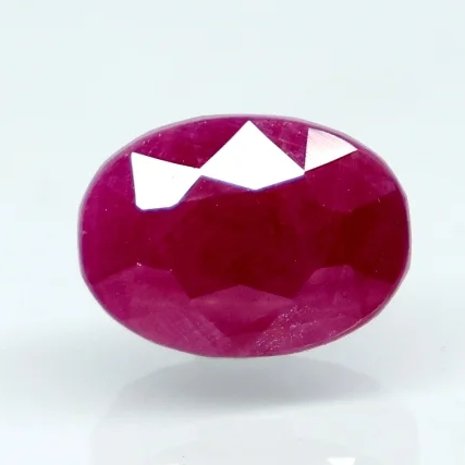 Natural Purplish Red Ruby | 12H00| Certified Unheated | Oval Mixed Cut Report No. 9581D38681