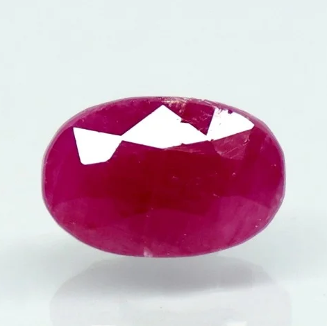 Natural Purplish Red Ruby |15H00| Certified Unheated | Oval Mixed Cut Report No. 9581D38692