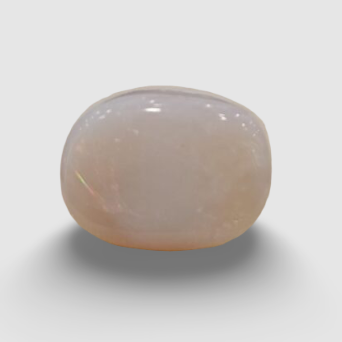 Natural White Opal|6H00| 11.00 Ratti | Oval Cabochone | Certified No. IGCDKBAJ42937
