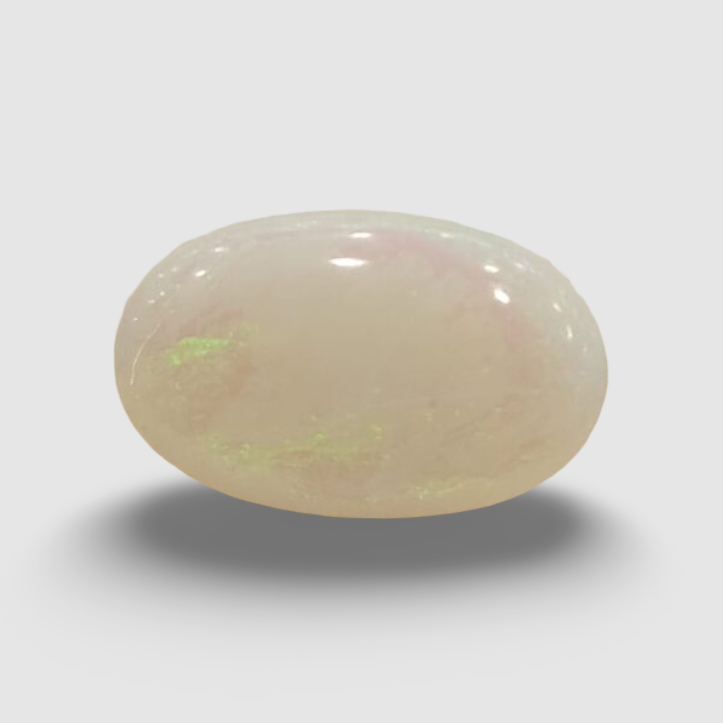 Natural White Opal|22H00| 3.39 Ratti | Oval Cabochone | Certified No. IGCDKBAJ42895