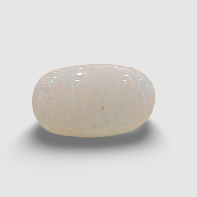 Natural White Opal|16H00| 3.72 Ratti | Oval Cabochone | Certified No. IGCDKBAJ42890