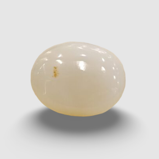Natural White Opal|12H00| 4.06 Ratti | Oval Cabochone | Certified No. IGCDKBAJ42938
