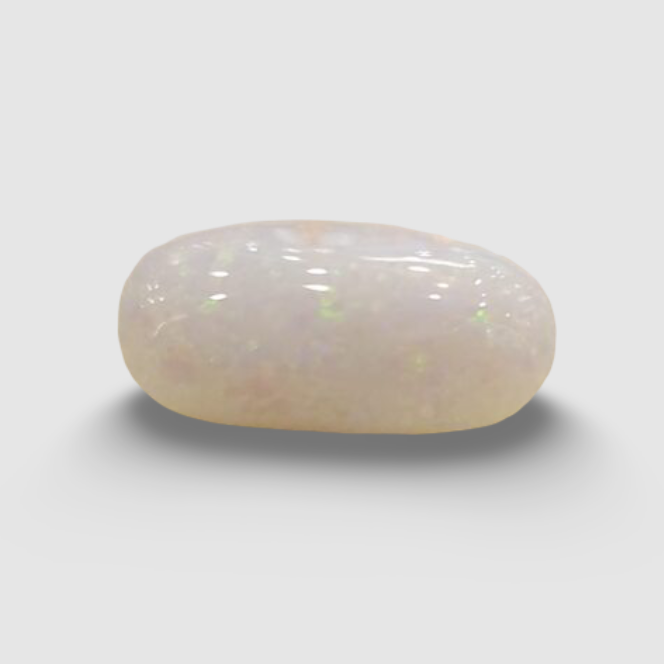 Natural White Opal|15H00| 4.11 Ratti | Oval Cabochone | Certified No. IGCDKBAJ42949