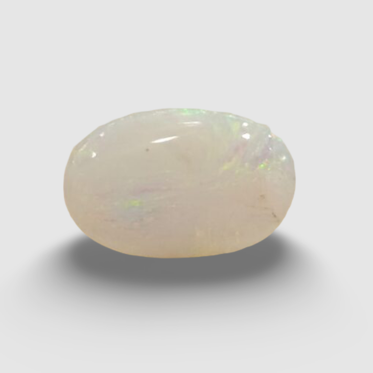 Natural White Opal|22H00| 4.17 Ratti | Oval Cabochone | Certified No. IGCDKBAJ42953