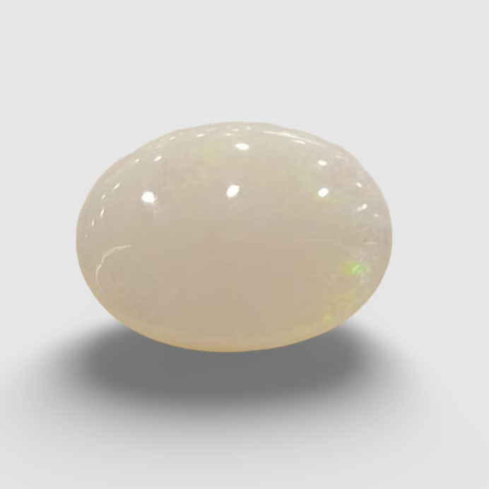 Natural White Opal|22H00| 4.33 Ratti | Oval Cabochone | Certified No. IGCDKBAJ42954