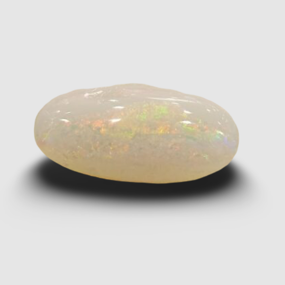 Natural White Opal|16H00| 4.50 Ratti | Oval Cabochone | Certified No. IGCDKBAJ42948