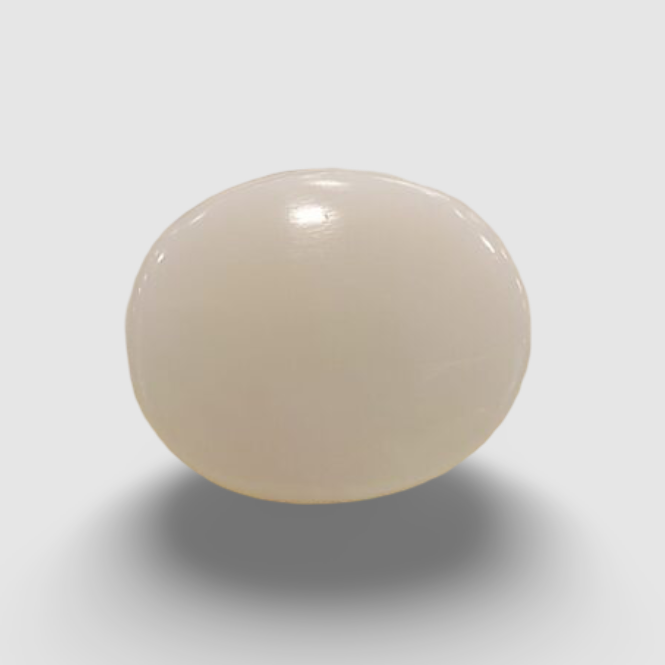 Natural White Opal|12H00| 5.00 Ratti | Oval Cabochone | Certified No. IGCDKBAJ42989