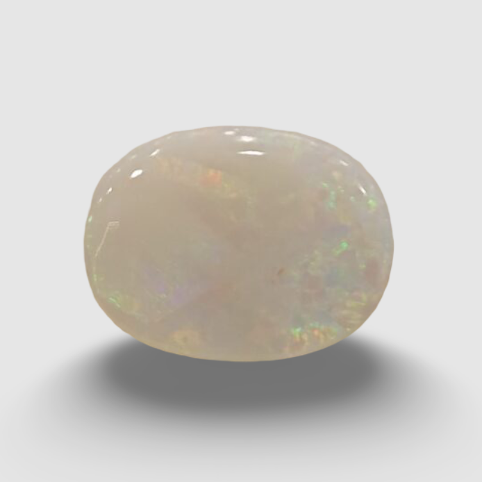 Natural White Opal|22H00| 6.50 Ratti | Oval Cabochone | Certified No. IGCDKBAJ42974