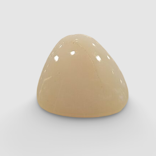 Natural White Opal|16H00| 7.56 Ratti | Triangular Cabochone | Certified No. IGCDKBAJ42999