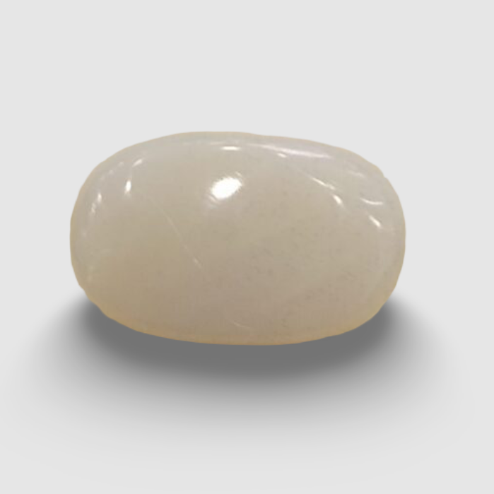 Natural White Opal|3H50| 8.28 Ratti | Oval Cabochone | Certified No. IGCDKBAJ42930