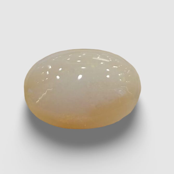 Natural White Opal|4H50| 9.22 Ratti | Oval Cabochone | Certified No. IGCDKBAJ42906