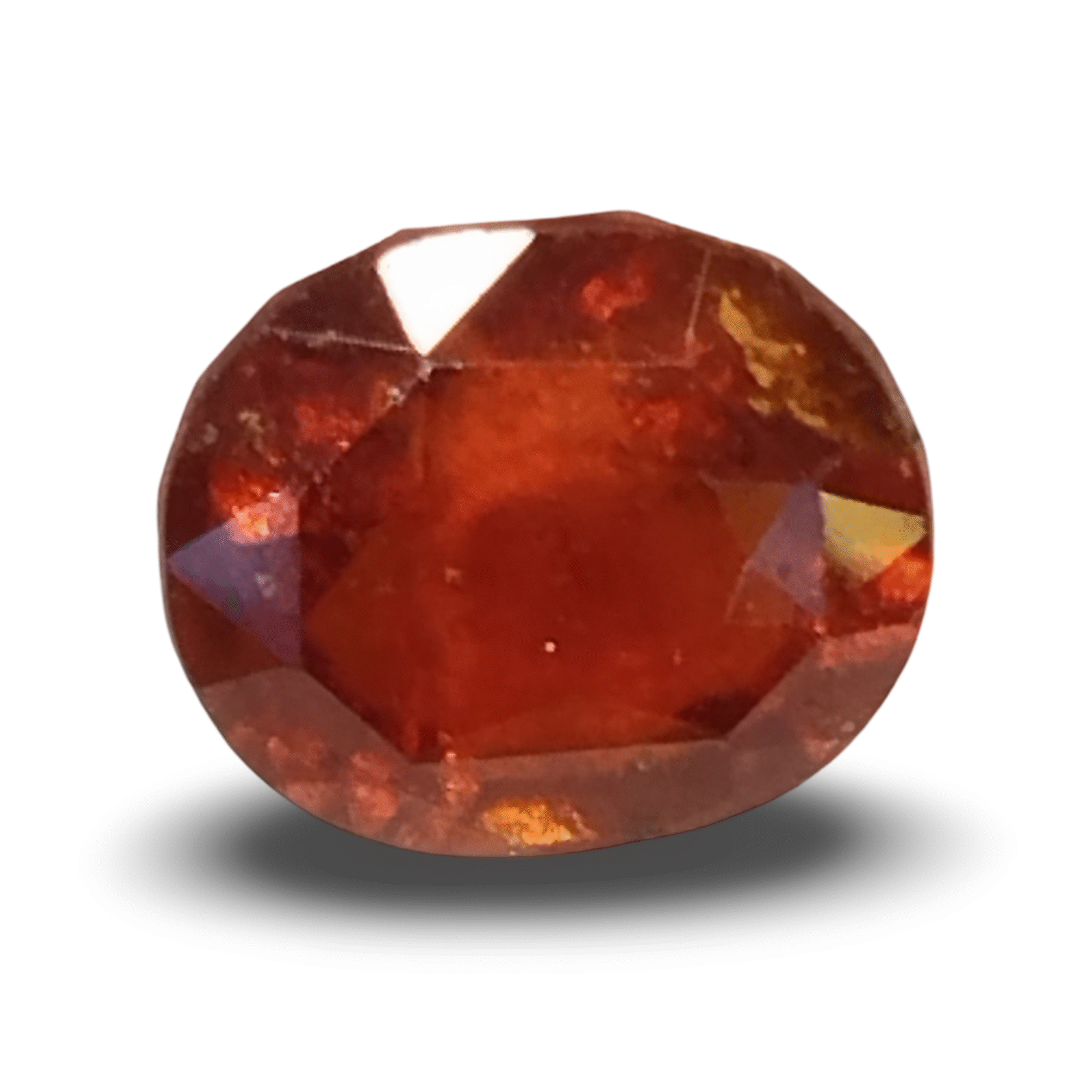 Natural Hessonite (Gomed) | Oval Cut | IGC Certified Certificate No.: IGCDKBAJ48326