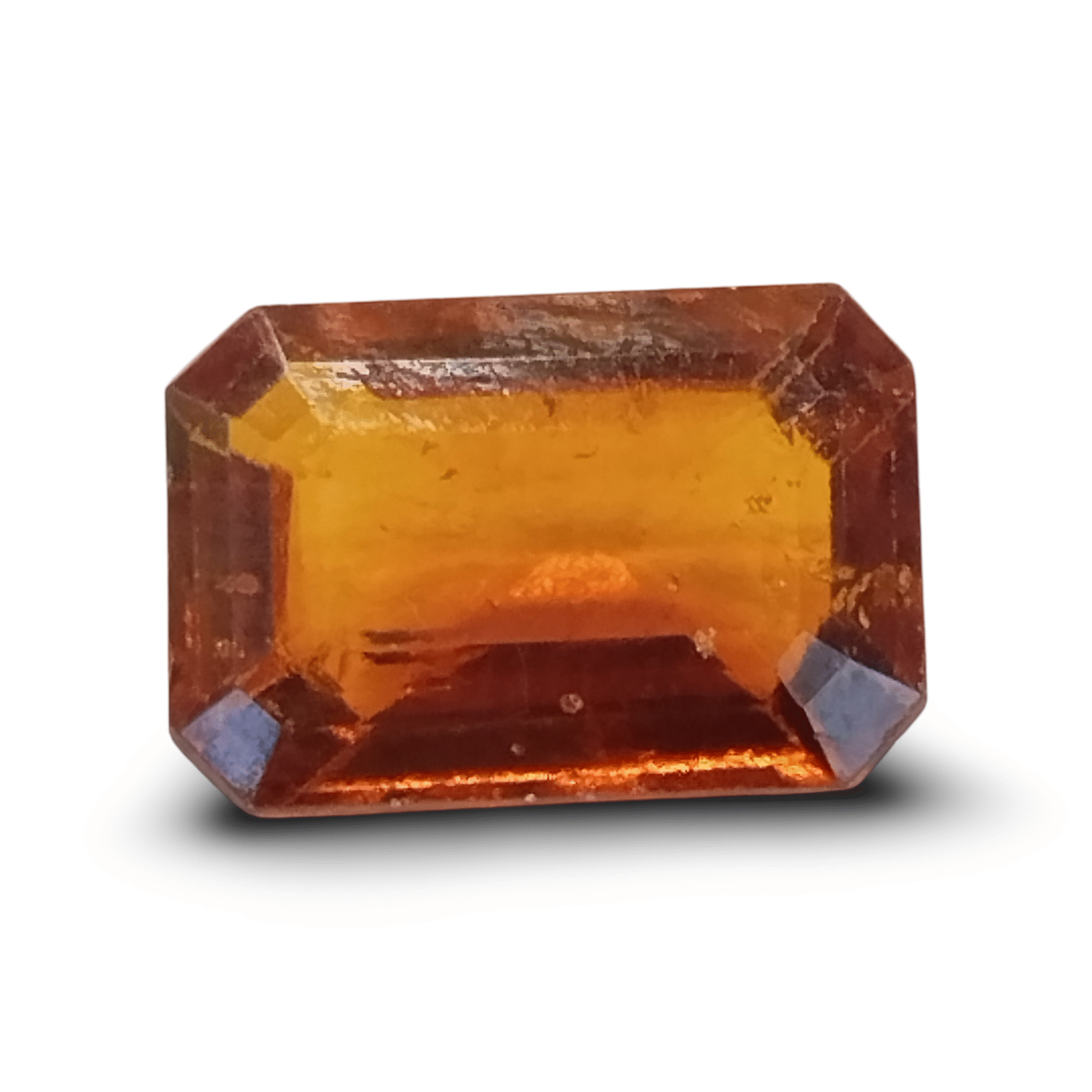 Natural Hessonite Garnet | Octa Step Cut | Brownish Orange Certificate No.: IGCDKBAJ42728