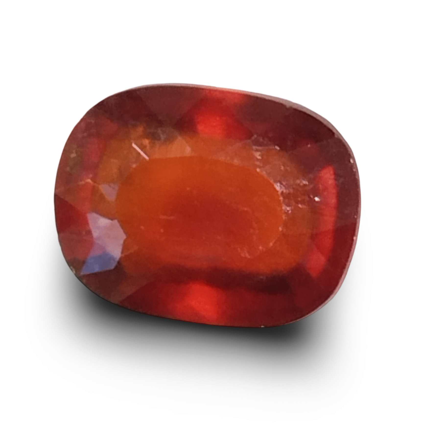 6.00 Ratti Natural Hessonite (Gomed) | Cushion Mix Cut | IGC Certified