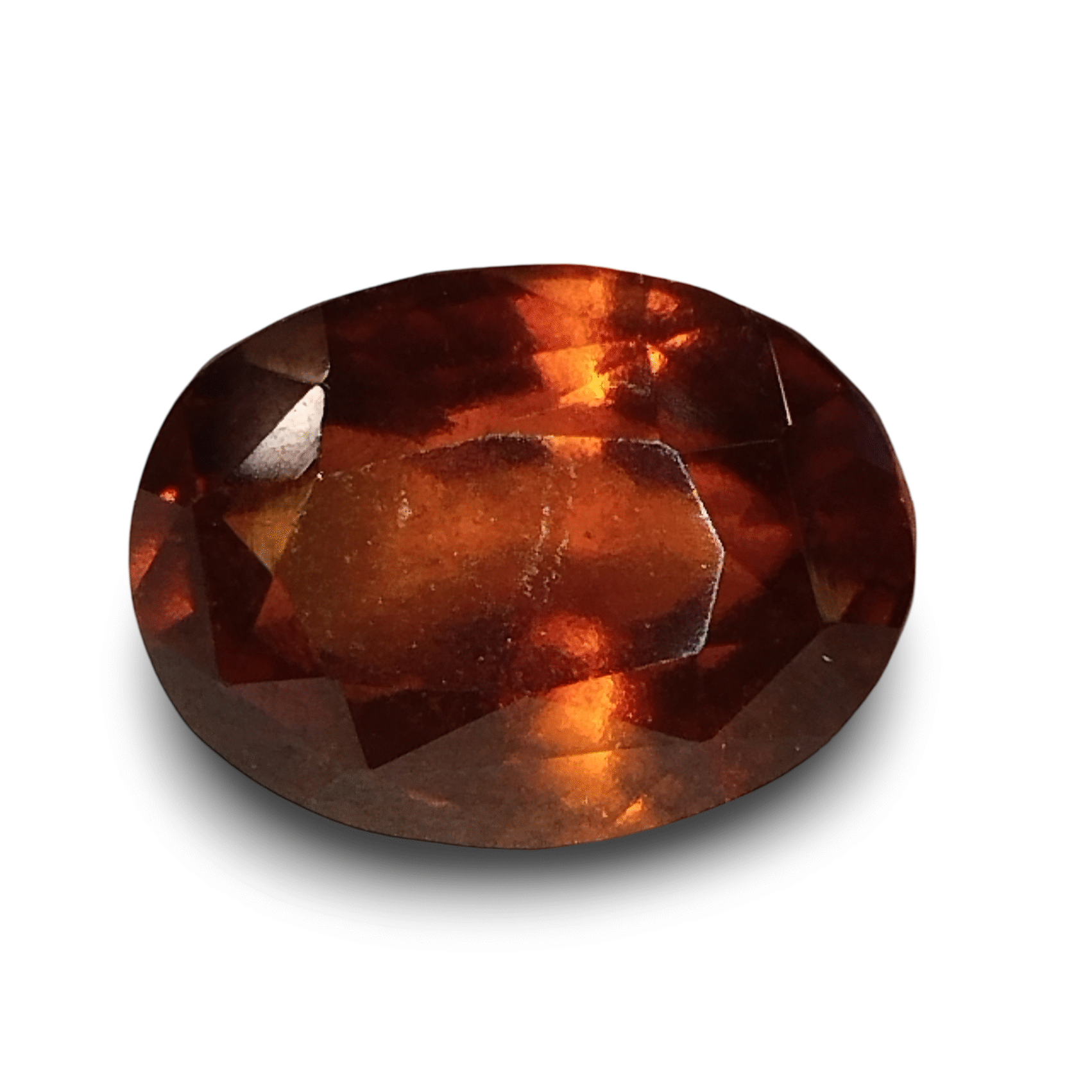 Natural Hessonite Garnet | Oval Mix Cut | Brownish Orange Certificate No.: IGCDKBAJ42711