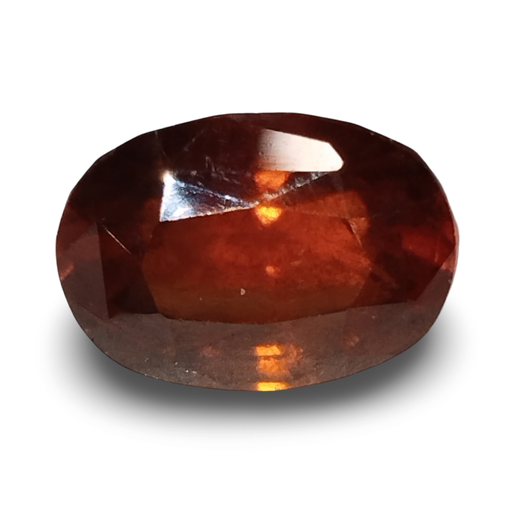 Natural Hessonite Garnet | Oval Mixed Cut | Brownish Orange Gemstone Certificate No.: IGCDKBAJ42759
