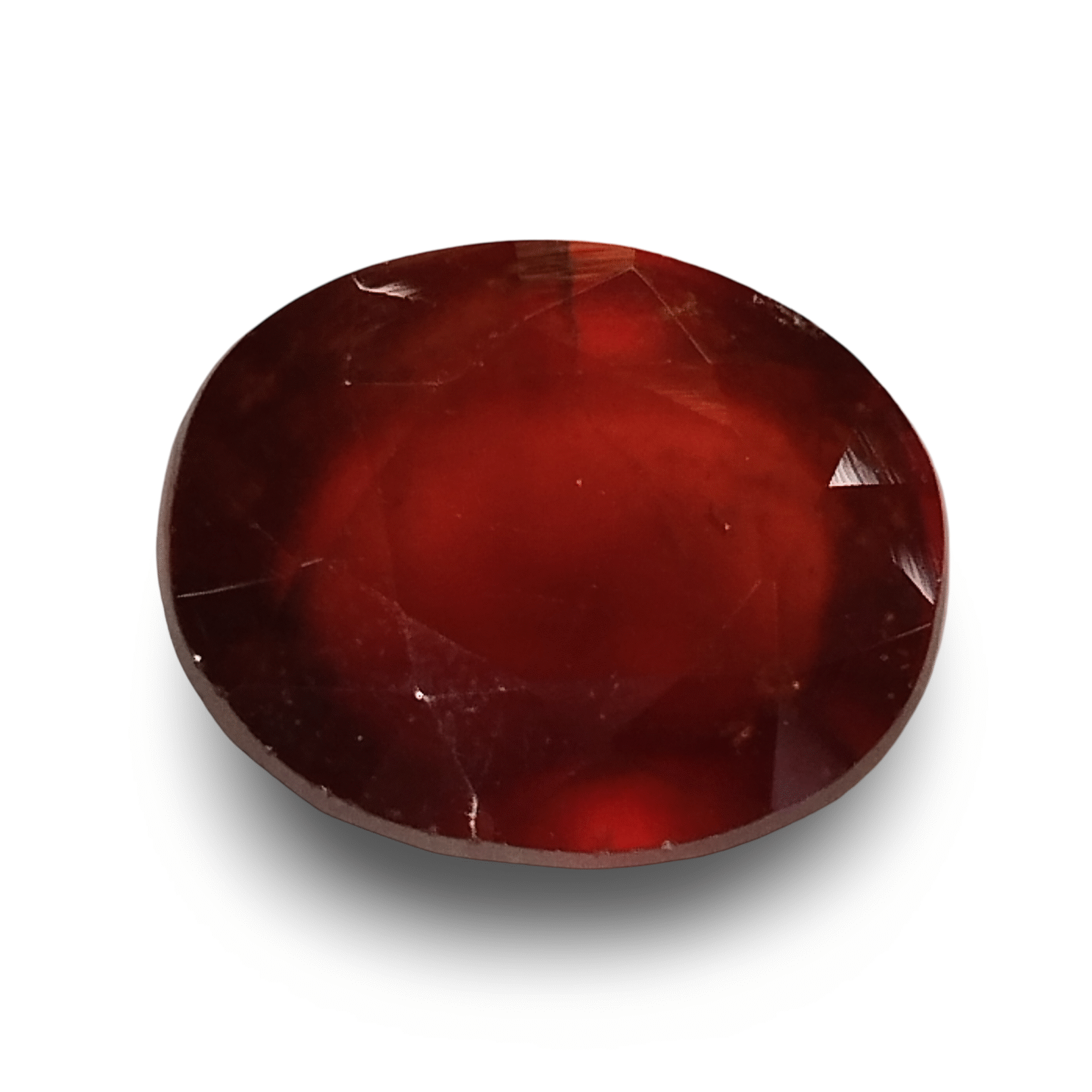 Natural Hessonite Garnet | Oval Mixed Cut | Brownish Orange Gemstone Certificate Number: IGCDKBAJ42754