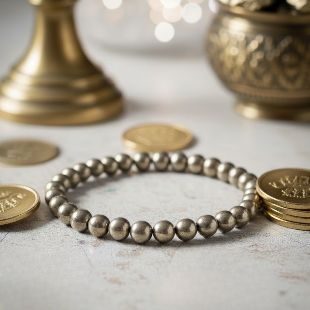 Raw Pyrite Bracelet – The Stone of Wealth, Power & Protection