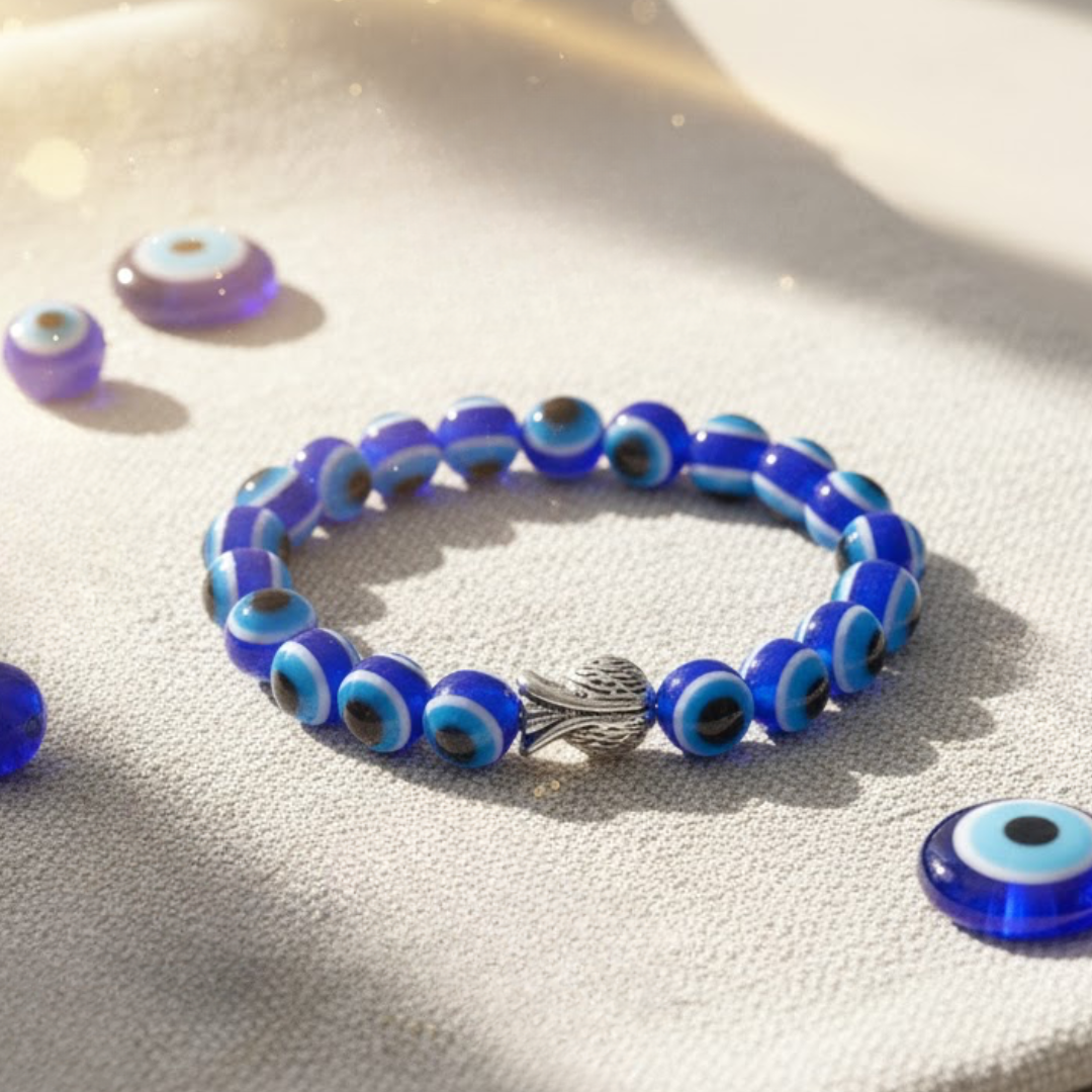 Energized Blue Evil Eye Bracelet for Protection
