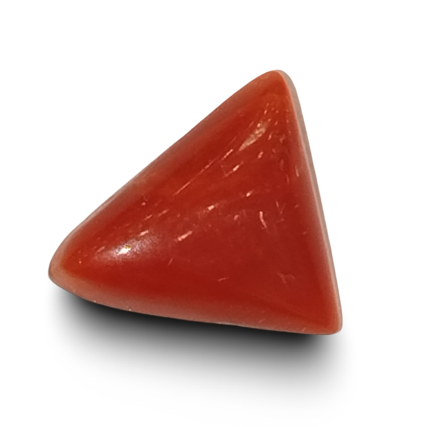 Natural Italian Red Coral |4H00| Certified Untreated | Triangle Cut No. IGCDKBAJ44615