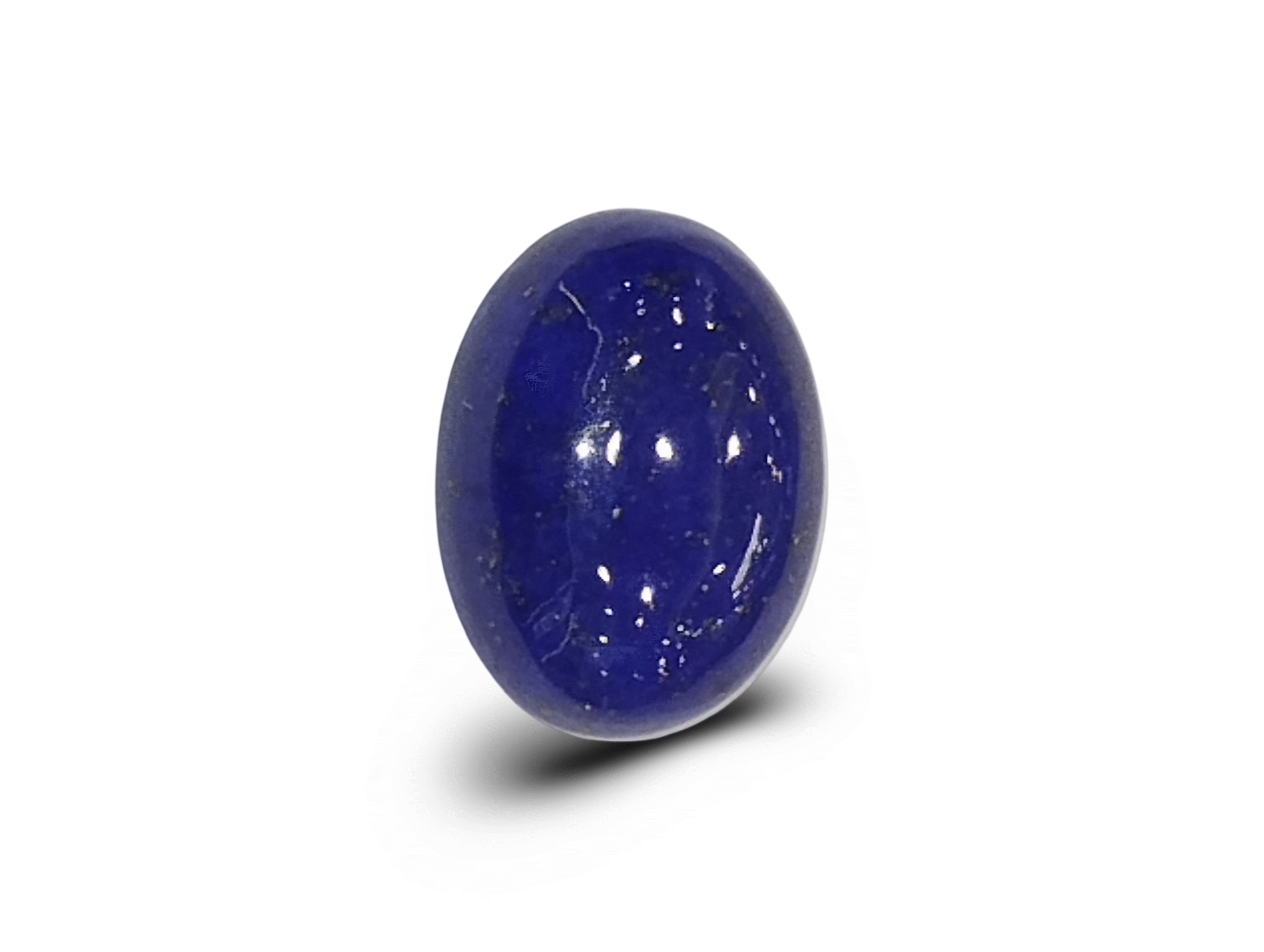 Natural Lapis Lazuli |1H20| Govt. Lab Certified | Oval Cabochon | Deep Blue with Pyrite Certificate No.: IGCDKBAJ42509