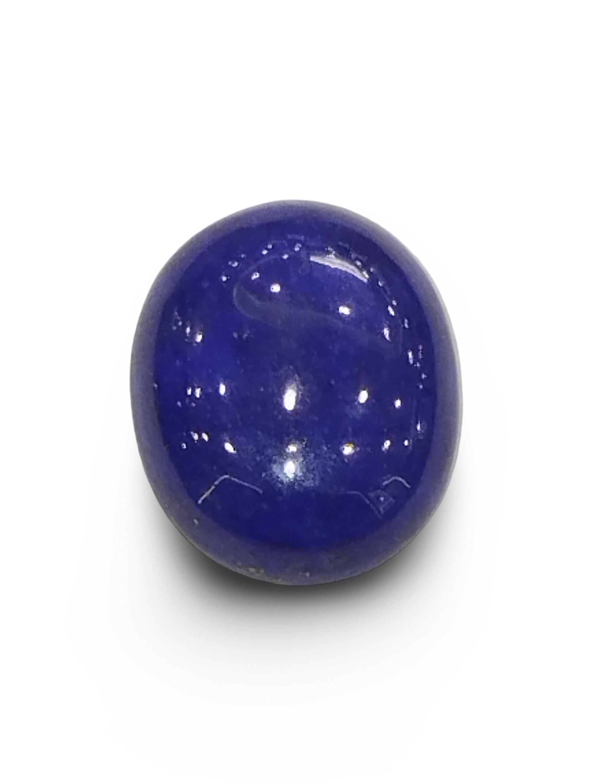 Natural Lapis Lazuli |1H20| Govt. Lab Certified | Oval Cabochon | Blue with Pyrite Certificate No.: IGCDKBAJ42508