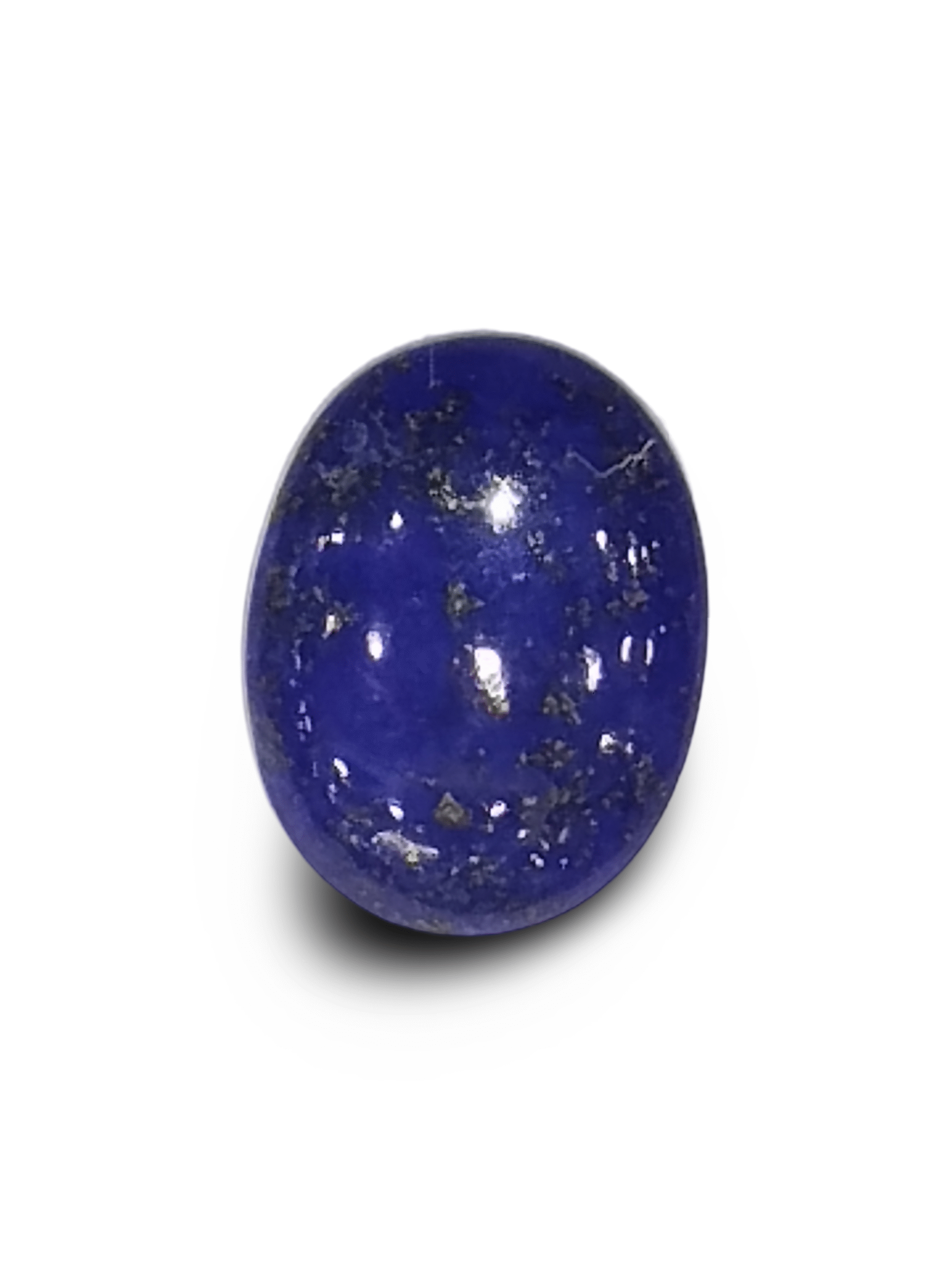 Natural Lapis Lazuli |1H20| Govt. Lab Certified | Oval Cabochon | Deep Blue with Pyrite Certificate No.: IGCDKBAJ42533