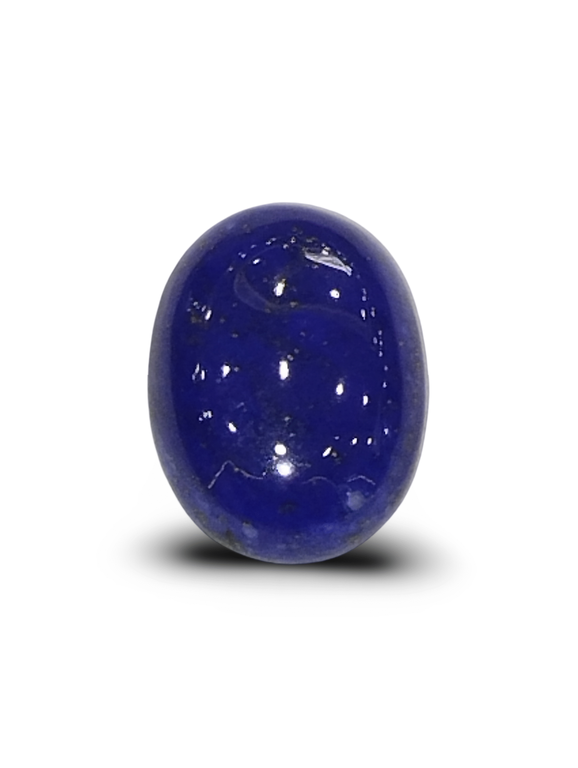 Natural Lapis Lazuli |1H20| Oval | Deep Blue with Pyrite Species | Govt. Lab Certified Certificate No.: IGCDKBAJ44666