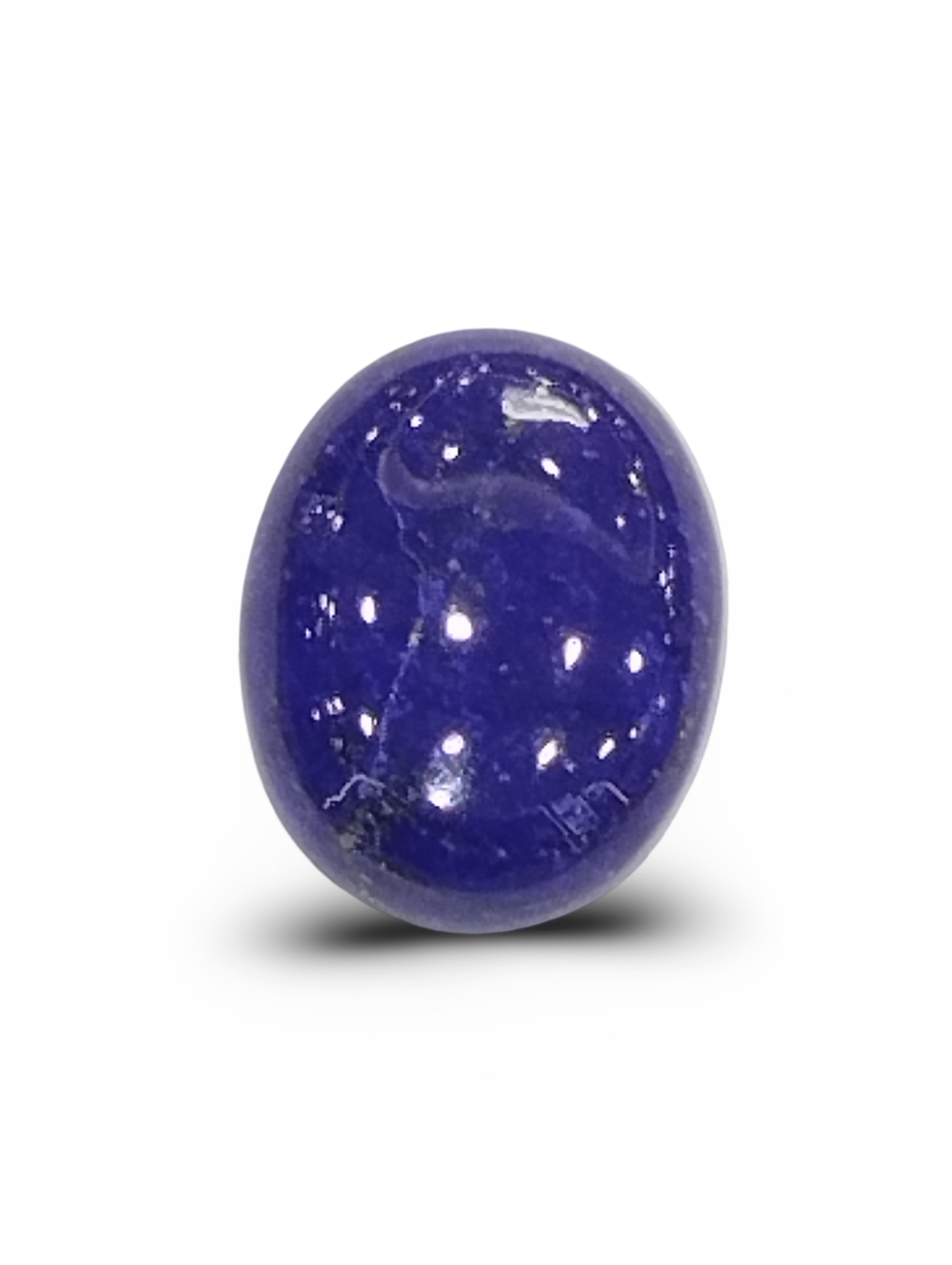 Natural Lapis Lazuli |1H20| Oval Cabochon | Deep Blue | Pyrite Sparkle | IGC Certified Certificate No.: IGCDKBAJ42485